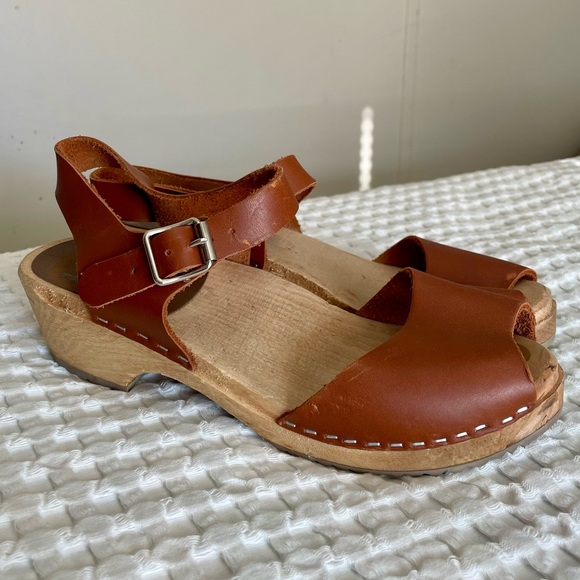 Mia Anja Clogs Size 38 boho wooden hippie - Picture 3 of 9